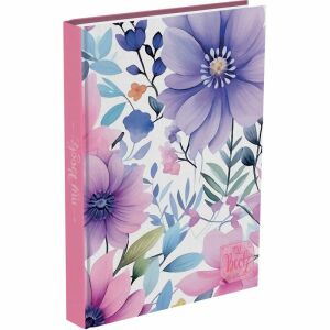 My Book pontozott napló - A5 T-Creatív - rózsaszín - lila virágos 134376024 - Napló