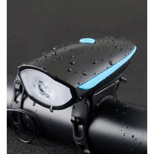 Bicikli lámpa beépített dudával kék 134381055