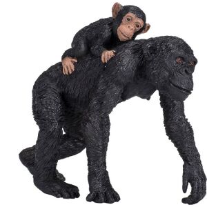 Mojo - Csimpánzmama figura kis csimpánzzal