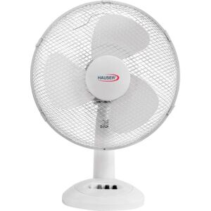 Hauser 30cm Desk Fan - White Oscillating Table Fan - Hauser