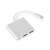 Adapter Gembird Cablexpert USB-C do HDMI, USB-C i USB-A, srebrny