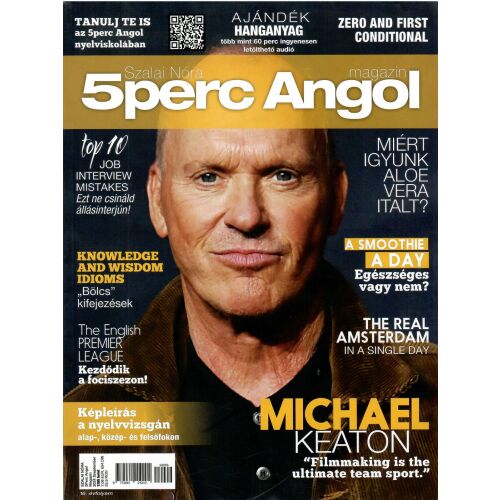 5 Perc Angol Magazin, 2024 szeptemberi szám Michael Keatonnal. Angol nyelvtanuló magazin. - Idegennyelvű könyv