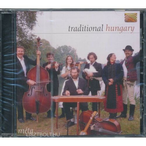 MÉTA:TRADICIONAL HUNGARY CD borítója, melyen egy magyar népzenei együttes látható. - Zenei CD