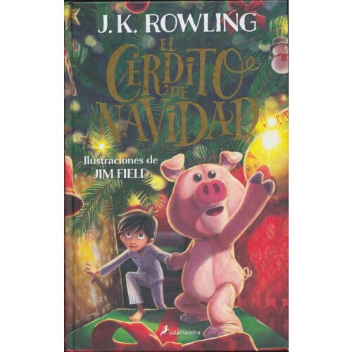 ROWLING:CERDITO DE NAVIDAD könyvborító. Gyermek karácsonyi mesekönyv spanyolul. - Idegennyelvű könyv