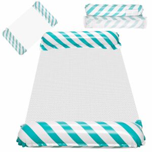 Inflatable beach mattress hammock hammock water lounger chair pool blue