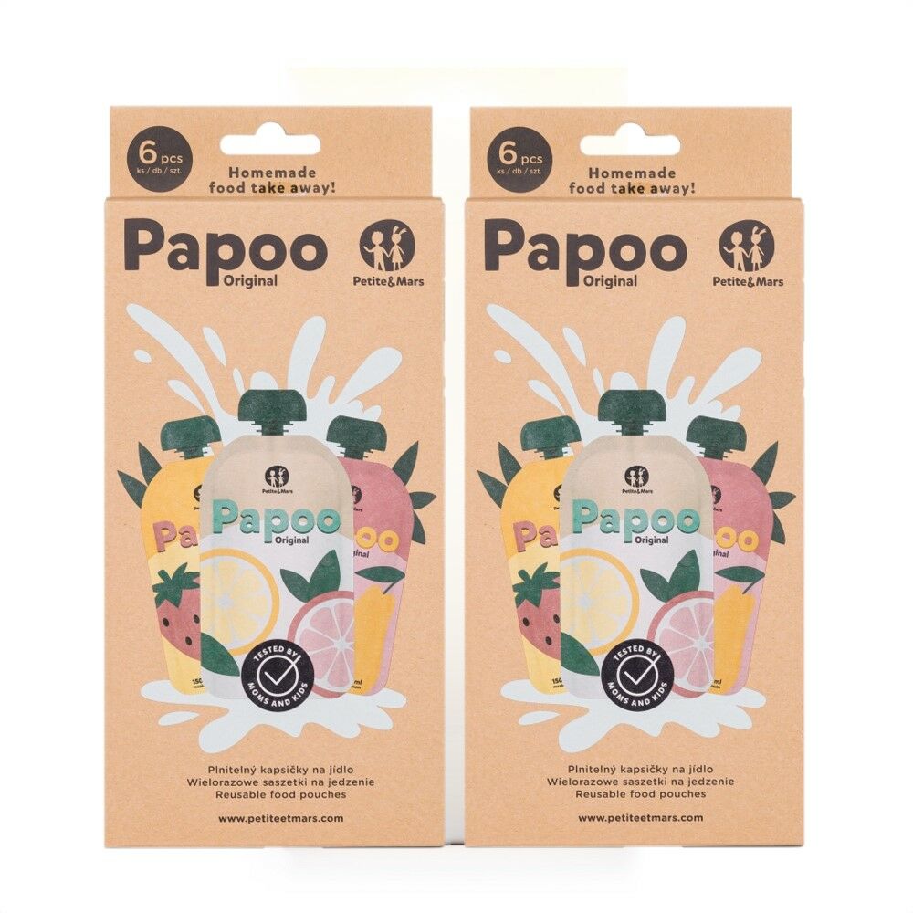 PETITE&MARS Papoo Original tasak bébiételekhez, 1+1