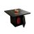 Plynový vonkajší krb Planika Square Table s úložným priestorom pre plynovú nádrž