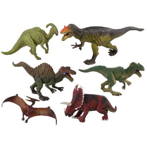 Zestaw 6 figurek dinozaurów, duże figurki, świat prehistoryczny