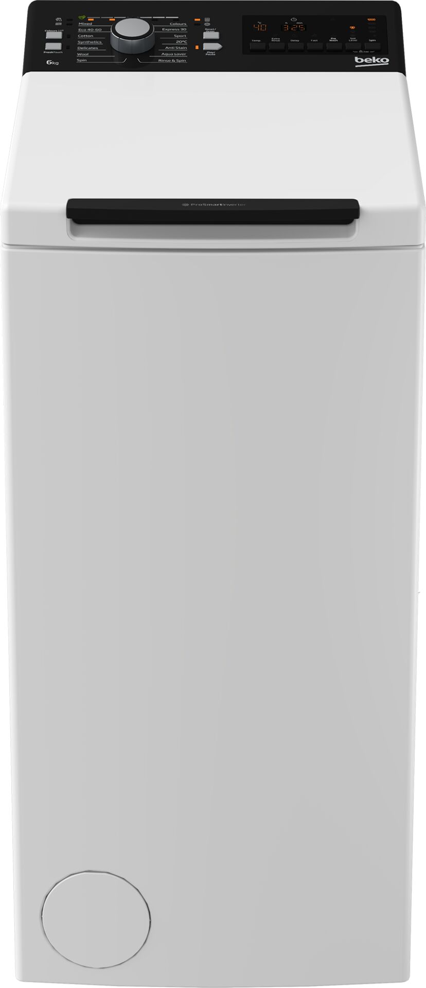 Beko BTL1WFP10622 Felültöltős mosógép, 6 kg, 1200 ford./perc, 12...