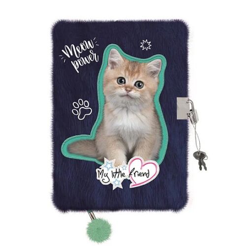 My Little Friend cicás plüss napló lakattal A5 - Kitty Party 134498243