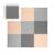 Ricokids Large Sponge Puzzle 180x180cm - Grey, Peach 134475982