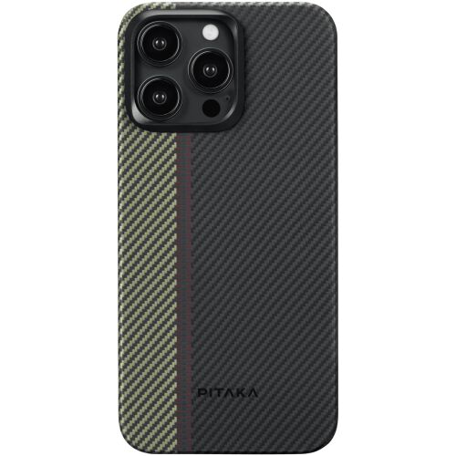 Husa de protectie Pitaka MagEZ 4, Aramida 600D, pentru iPhone 15 Pro, compatibila MagSafe, Overture 140755496