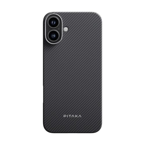 PITAKA Ultra Slim Twill Case kompatibel mit iPhone 16 Plus Schwarz/Grau 140724458