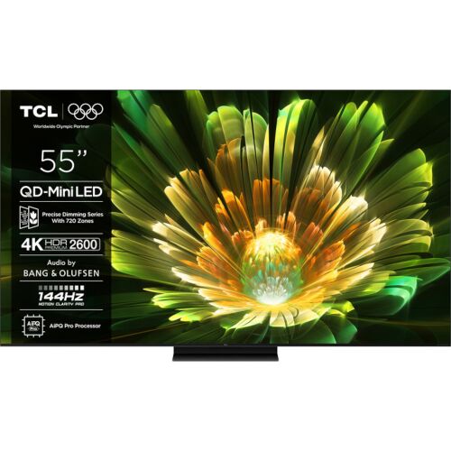 TCL 55Q7C 55 hüvelykes 4K UHD HDR Smart LED TV QD-Mini LED kijelzővel és Bang & Olufsen hanggal