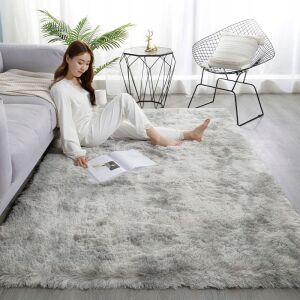 Shaggy plüss szőnyeg világosszürke 100x150 cm plüss puha műszőrme szőnyeg