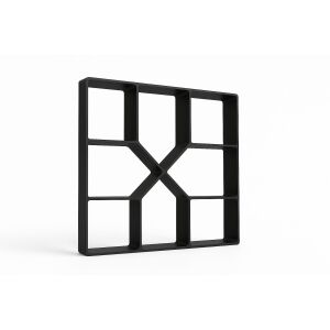 NEXTLY beton burkolóforma, újrafelhasználható forma a kert/kövezet/járda betonozásához, tartós műanyag, 39.5x39.5x3.8cm, 21-10 fekete színű. 135739748 - Térkő sablon