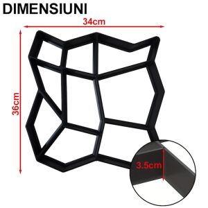 NEXTLY beton burkolóforma, újrafelhasználható forma a kert/kövezet/járda betonozásához, tartós műanyag, 36x34x3.5cm, 6-14 fekete színben 135739909 - Térkő sablon
