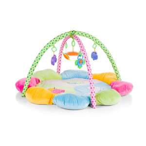 Chipolino Játszószőnyeg játékhíddal - Virágok #kék-rózsaszín