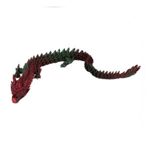 Фигурка Сани, Дракон, 30 см, 3D принт, зелена, червена 136188492 - Фигура