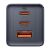 Zasilacz Baseus GaN5, 65 W, 2x USB-C, 1x USB (kabel USB-C w zestawie), szary 140630017