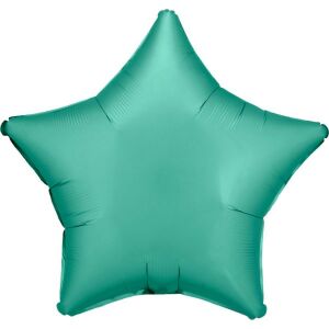 Partyshop Hodváb Jade Zelený Hviezdicový Fóliový Balón - 48 cm - Amscan