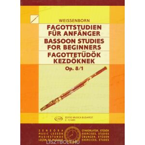 Julius Weissenborn: Fagottetűdök kezdők számára 1. 134547772 - Művészet & Építészet