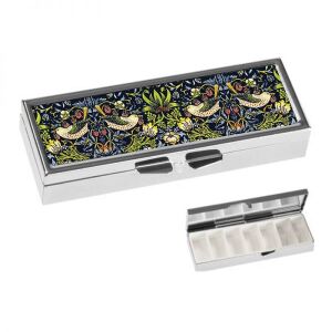 William Morris Strawberry Thief gyógyszeradagoló tükörrel és 7 rekesszel - Gyógyszeradagoló