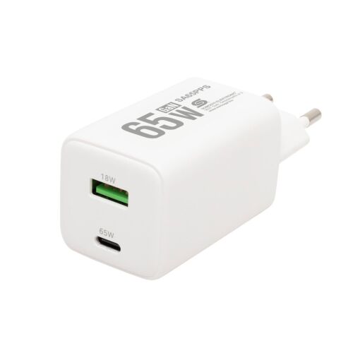 HOME SA65PPS 65W USB hálózati töltő USB-A és USB-C portokkal