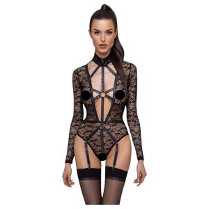 Cottelli - Transparentes Body mit Trägern (Schwarz) 138585750 - Cottelli