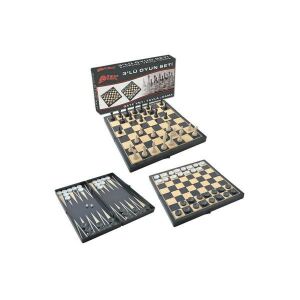 Sakk, Dáma, Backgammon 3 az 1-ben játékszett 134578096 - Dominó, sakk