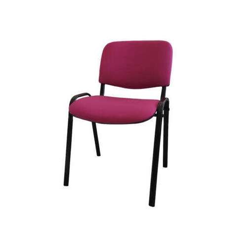 Világos bordó tárgyalószék fém vázal