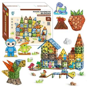 bk2 mágneses építőjáték, gyémánt dinoszauruszok 90 el