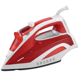 Heinner HSI-2400RD Dampfbügeleisen, rot und weiß, Keramiksohle - Heinner