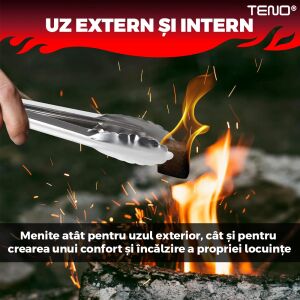 Teno gyújtókocka használat közben, tűzgyújtás - Tüzelőanyag