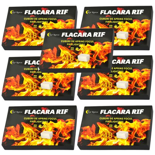 336 db Teno® Fire Starter Cube készlet, 7 doboz, gyújtótabletta, hosszú égési ido, központi futés, kandallók, kályhák, kempingezés, túrázás