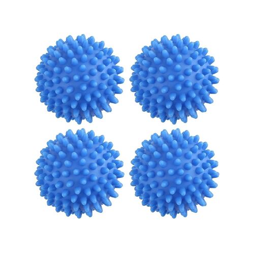 4 db-os Teno mosógép és szárítógolyó készlet, csökkenti a ruhák száradási idejét, segít a ruhák gyurodése és gubancolódása ellen, megakadályozza a statikus feltöltodést, kompakt, újrafelhasználható, kék