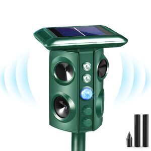 Teno ultrahangos vadriasztó, 360 fokos hatótávolság, napelemes és USB töltés - Vadászat