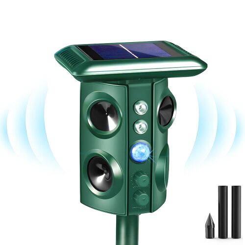 Teno ultrahangos vadriasztó, 360 fokos hatótávolság, napelemes és USB töltés