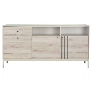 Frost K1 Modern Komód Laminált Alpesi Tölgy-Fehér Tárolórendszer