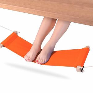 Lábfüggőágy, narancssárga, vászon, az irodába