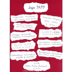 Papp Lajos: Magyar variációk hegedűre és zongorára 134680651 - Művészet & Építészet