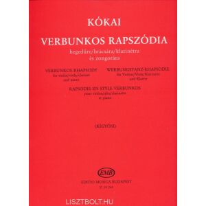 Kókai Rezső: Verbunkos rapszódia hegedű/brácsa/klarinét - zongorakísérettel 134681055 - Művészet & Építészet