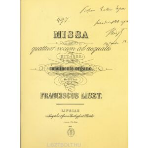 Liszt Ferenc: Szekszárdi mise - zongorakivonat (reprint) 134681305 - Művészet & Építészet