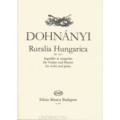 Dohnányi Ruralia Hungarica kotta hegedűre és zongorára - Művészet és építészet