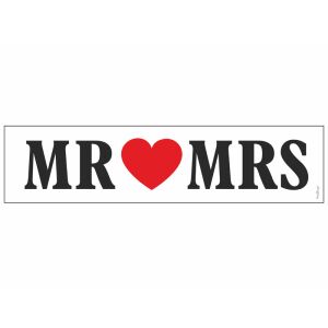 Esküvői Dekorációs Karton Rendszámtábla - MR & MRS 134681994 - Ajándékötlet esküvőre