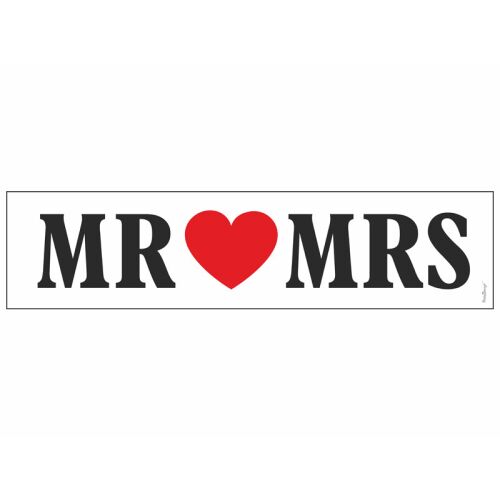 'Mr & Mrs' esküvői rendszámtábla közelről - Ajándékötlet esküvőre