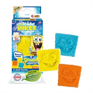 Craze Inkee vegán fürdő bomba forma - Spongya Bob popcorn aromával, 3db-os 134685522 - Craze