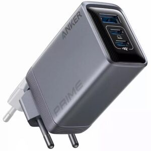 Încărcător de perete Anker Prime 100W GaN, gri, încărcător rapid USB-C și USB-A cu 3 porturi - Încărcător de telefoane