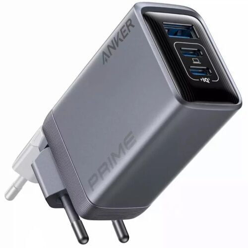 Încărcător de perete Anker Prime 100W GaN, gri, încărcător rapid USB-C și USB-A cu 3 porturi