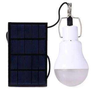Kit cu panou solar si bec cu leduri, putere 3W, autonomie 7h, cu 2 moduri de iluminare, alb/negru